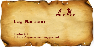 Lay Mariann névjegykártya